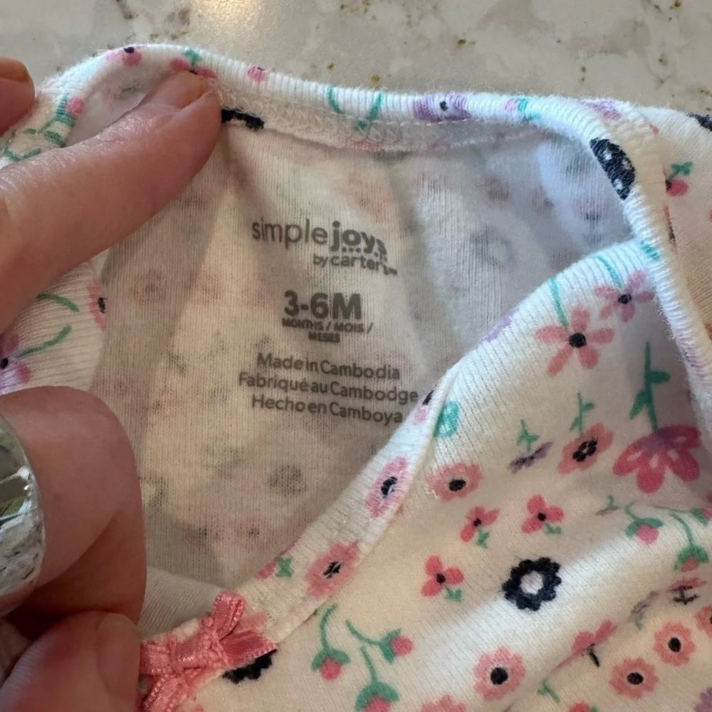3-6M simple joys by Carter’s Floral Print Kids One Piece